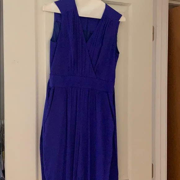 Silk blue Louisa jumpsuit shoshanna 4 - Picture 5 of 6